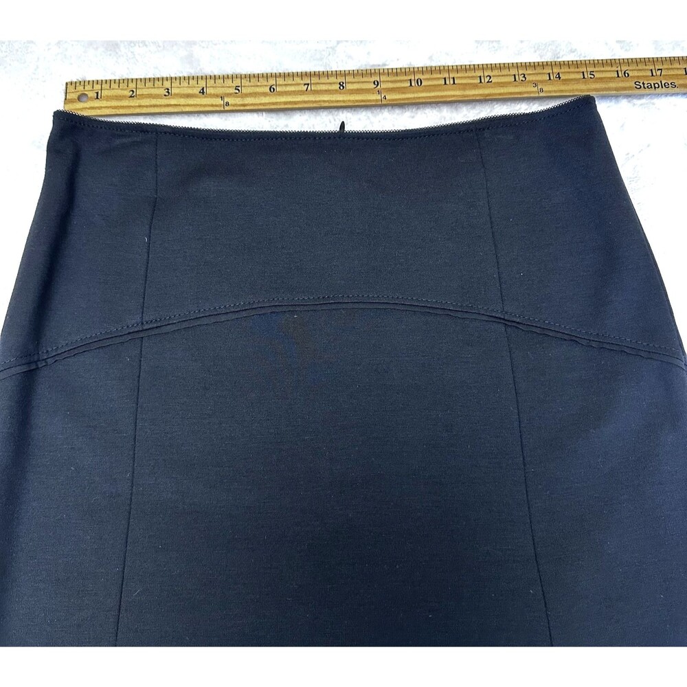 Apriori by Escada Black Stretch Tulle Hem Knee Length Pencil Skirt Sz 8 - Picture 6 of 14